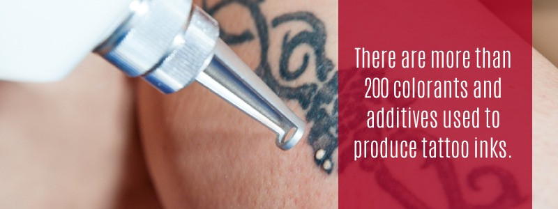 Tattoo ink comes in a variety of colors