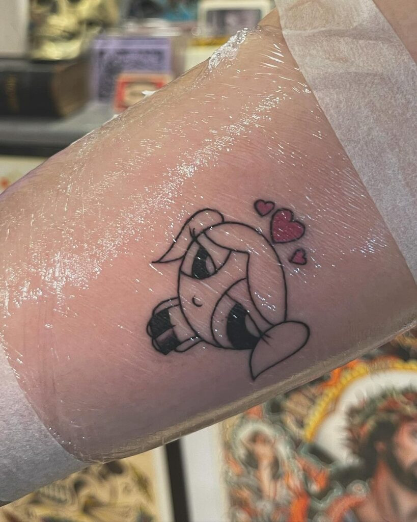 Hania Aamir Powerpuff Girls tattoo