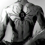 Chrollo Lucilfer spider tattoo on his back