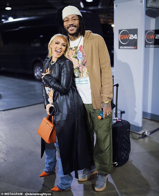 Rose had his wife Alaina A. Anderson's initials 'AAA' tatted vertically on his cheek