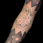 Geometric sleeve by Corey Ferguson. Done at Good Point Tattoos studio. Tattoos geometric.