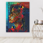 Queen of Spades artwork on canvas