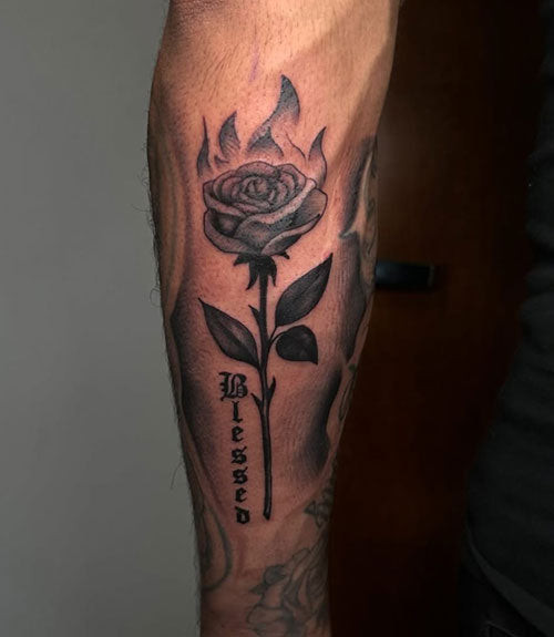 Blessed Rose Tattoo