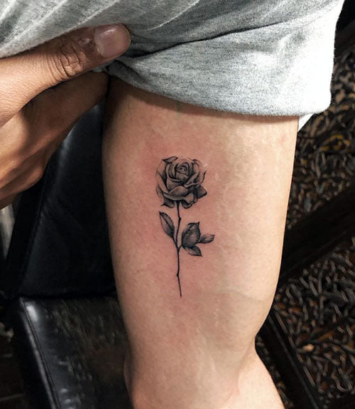 Classy Simple Flower Tattoo For Men