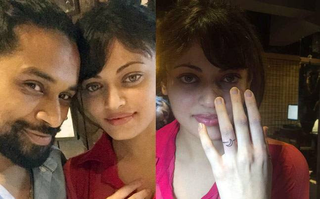 Actress Sneha Ullal showcases her elegant finger tattoo
