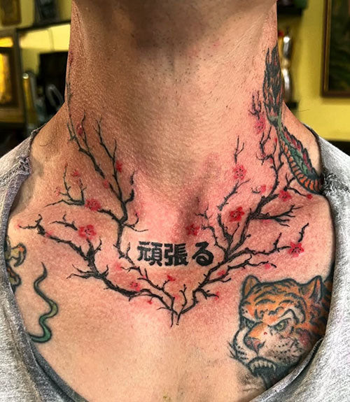 Daring Cherry Blossom Tattoo