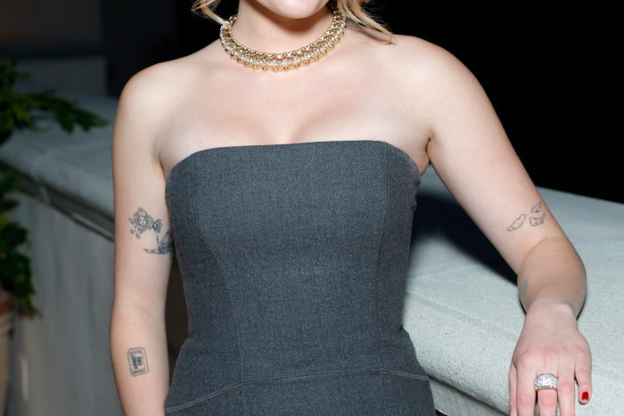 Ava Phillippe attends Tiffany & Co. Blue Book Celebration in Beverly Hills, showcasing her arm tattoos.