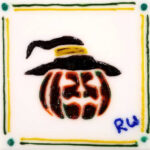 Pumpkin Glass Tattoo Stencil