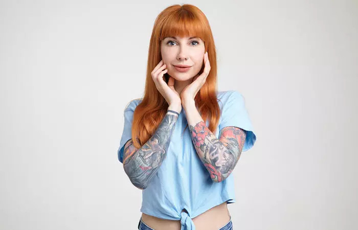 Wearing loose clothes with a fresh tattoo