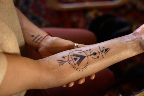 Collection of tattoo symbols with different meanings