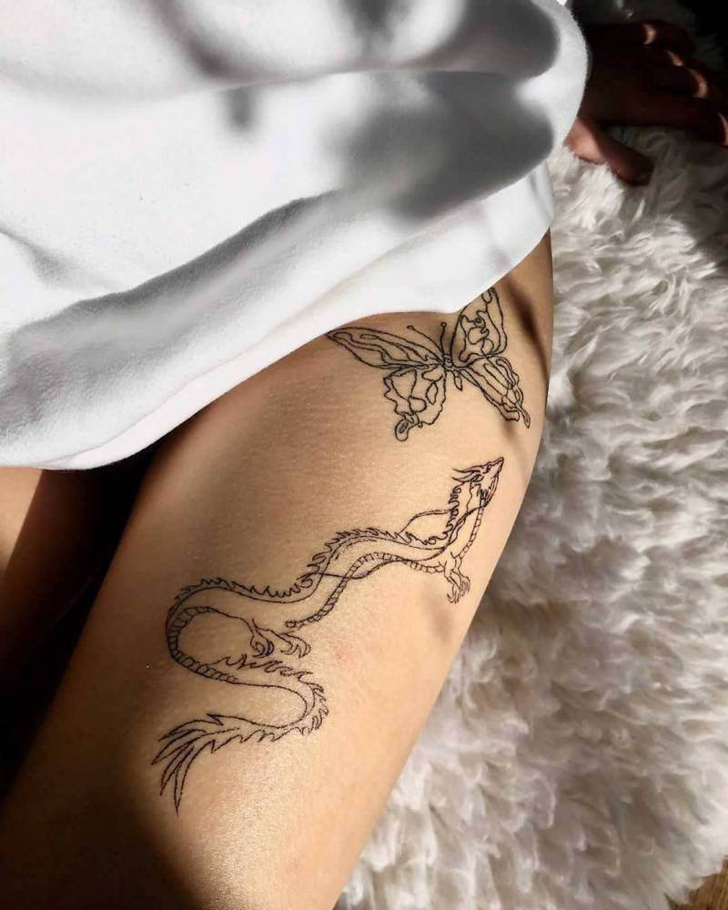 Hand poked tattoo on the ankle by billions of galaxies, featuring a north star design, showcasing precision and simplicity