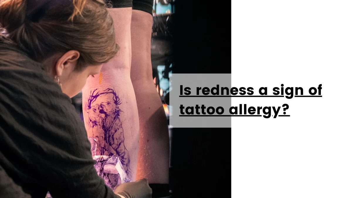 Redness after a new tattoo is a common inflammatory response, with blood rushing to the area.