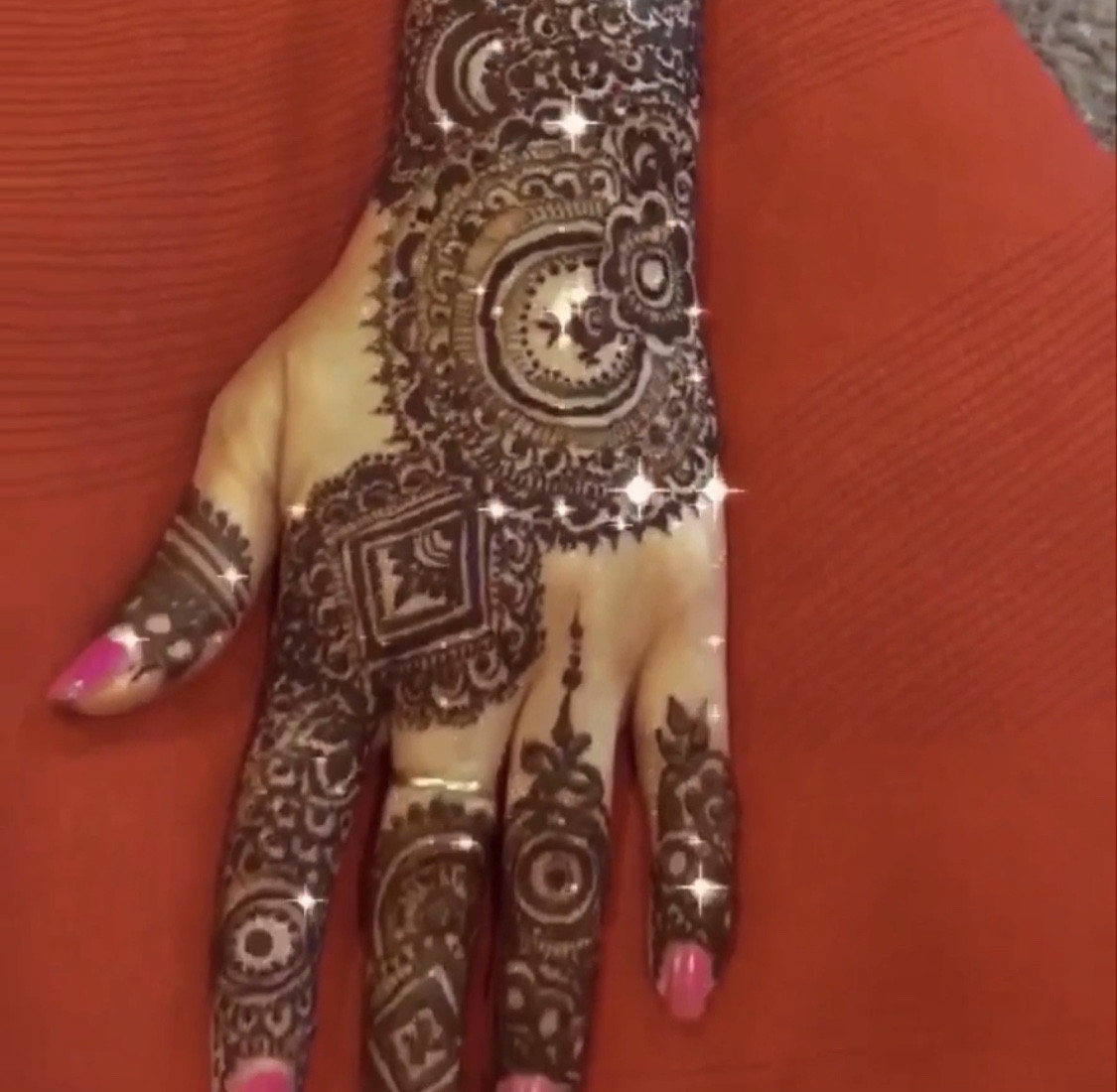 Henna tattoo on arm for party