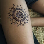 Henna tattoo design on hand