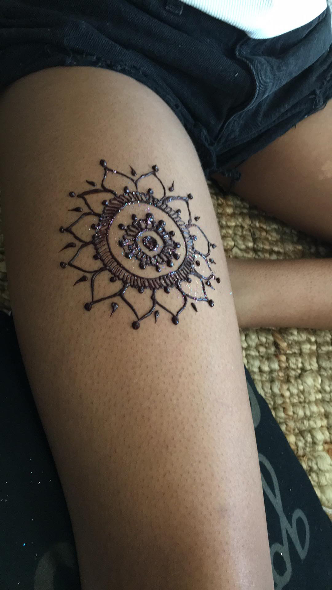 Henna tattoo design on hand