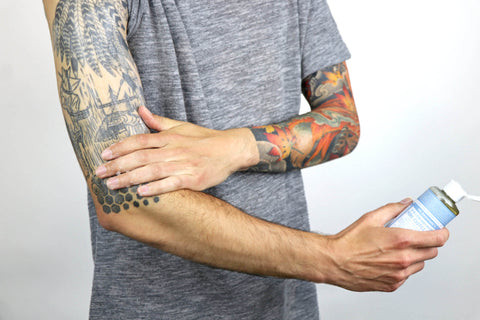Unscented Organic Magic Balm is used for refreshing and healing new tattoos