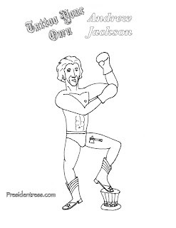 Andrew Jackson tattoo stencil