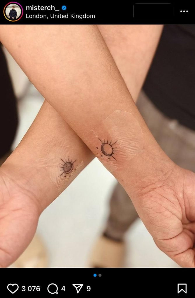 Universe tattoo for couples