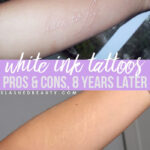 White ink tattoo fading under sun exposure